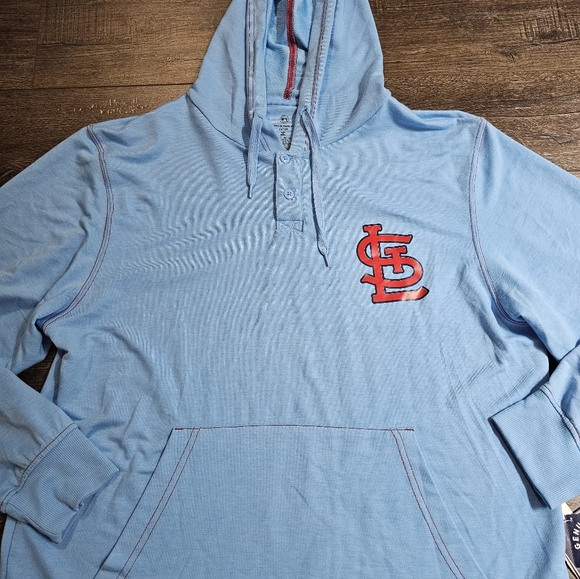 MLB St. Louis Cardinals Blue Light-weight Hoodie Men's Large New With Tags - Picture 5 of 8